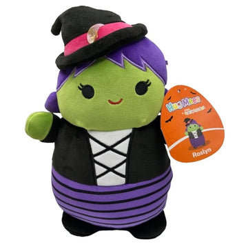 Squishmallows HugMees 2024 Halloween Animal Plush Doll Toy (Roslyn The Purple Hair Witch)