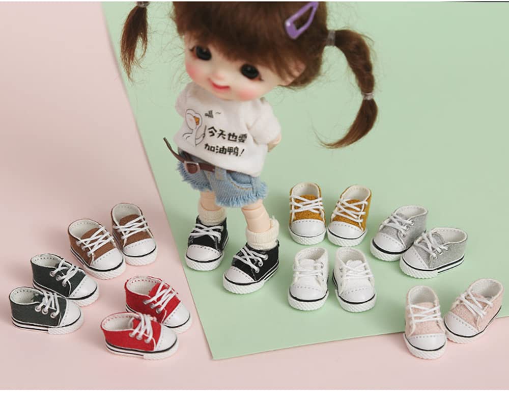Xidondon Bjd Doll Shoes Casual Shoes For Ob11,Gsc,Molly,Holala,1/12Bjd Shoes Doll Toy Accessories (White)