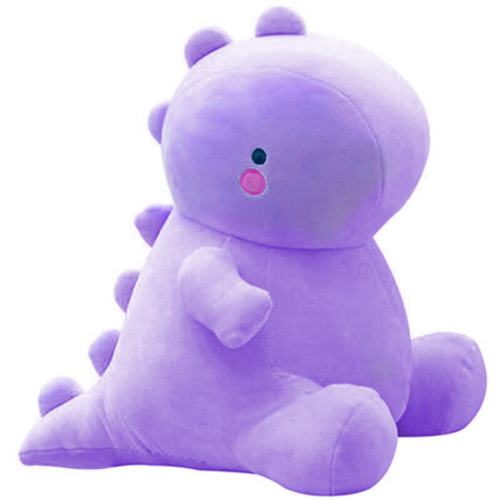 Vhyhcy Cute Dinosaur Plush Toys, Fat Dinosaur Stuffed Animals Toys Dolls, Soft Plush Stuffed Animal Dino Plushie, Birthday Gifts For Kids Girl Boys Purple 12 Inch