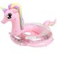 New Baby Swimming Pool Floats For Toddler Kids 0-8 Years Under 44Lb, Inflatable Swim Ring Water Raft With Seat And Handle For Summer Beach Outdoor Children Infant Bath Toys (Pink Unicorn)