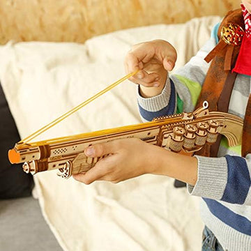 Rokr 3D Wooden Puzzles Model Kit Toy Gift Mechanical Model Brain Teaser For Adults To Build Gift For Friends And Family (Shotgun