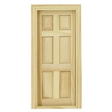 Melody Jane Dollhouse Traditional Wooden 6 Panel Interior Door 1:12 Miniature Builders Diy