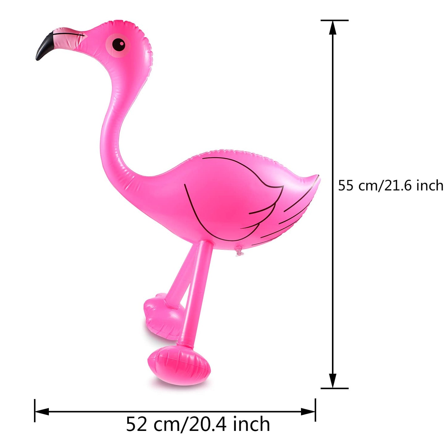 Inflatable Pink Flamingo Inflatable Flamingo Luau Party Accessories For Hawaiian Party Decoration (6 Pieces)