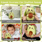 Leokawin Cat Stuffed Animal Avocado Pillow - Cute Kawaii Green Plush Toy Doll - Soft Gifts For Kids Boys And Girls