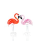 QFkris Qf Handmade Glass Flamingos Love Token Art Glass Blown Animal Figurine,Pack of 2