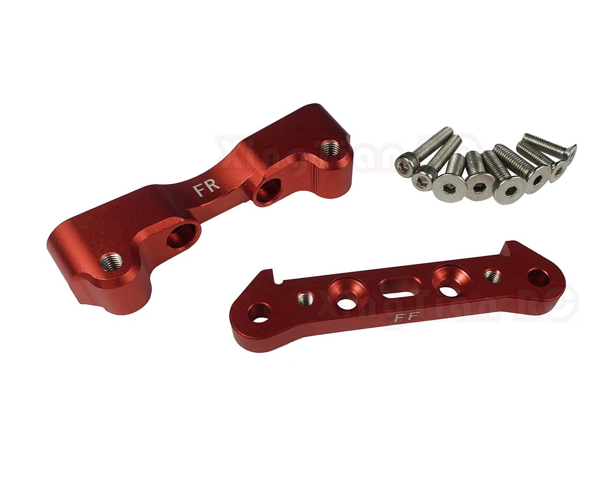 XingTian-RC Aluminum Front Lower Suspension Mount for Arrma 1/5 KRATON Outcast 8S BLX Upgrade Parts - RED