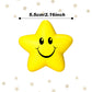 Sumind 30 Pcs Star Stress Balls Smile Face Foam Squeeze Balls 2.16 Inch Foam Squeeze Star for Stress Relief Classroom Carnival Reward Anxiety Fidget Sensory Supplies(Yellow)