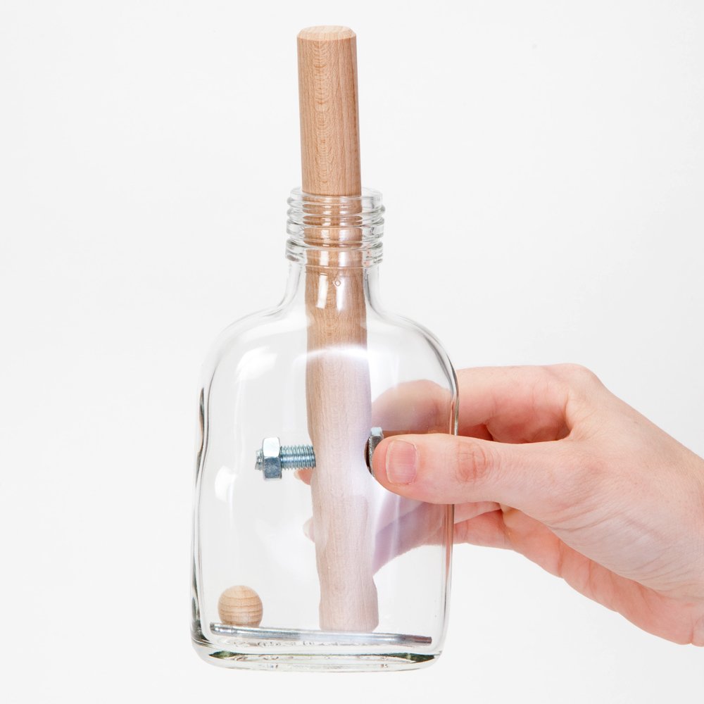 Bits And Pieces - Bottled Frustration Impossible Puzzle Bottle - Glass Bottle Brain Teaser Puzzles For Adults – Brain Game - 3' X 8' X 1-1/2'