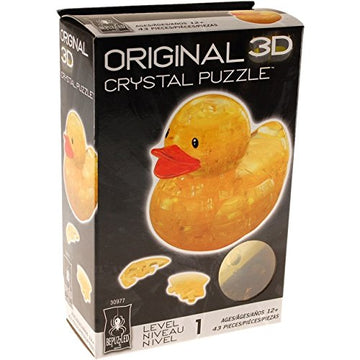 Bepuzzled | Duck, Original 3D Crystal Puzzle, Engaging And Entertaining Unique Puzzle, Quack Your Way To Fun!