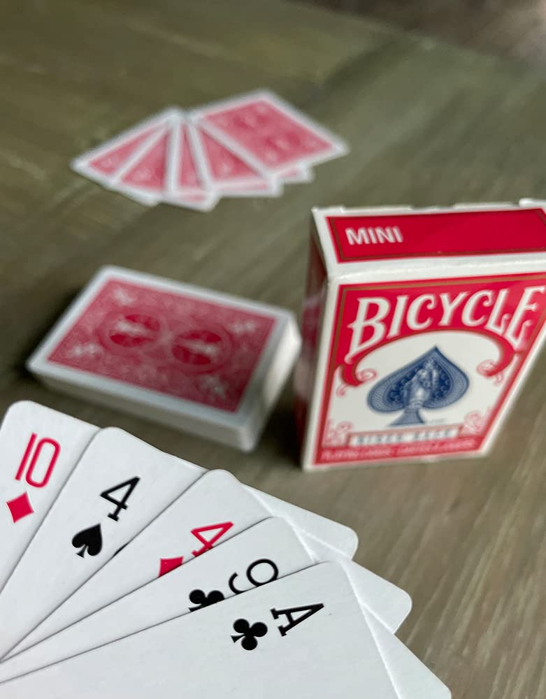 Bicycle Mini Decks Playing Cards - Single Deck - (Color May Vary) - Smaller Than Traditional Deck