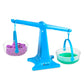 Hand2Mind Blue Nestable Pan Balance, Clear Double Balance Scale For Kids, Weight Scale For Liquids And Solids, Easy To Assemble, Space Saving Storage Base, Balance Scale For Classroom (Set Of 1)