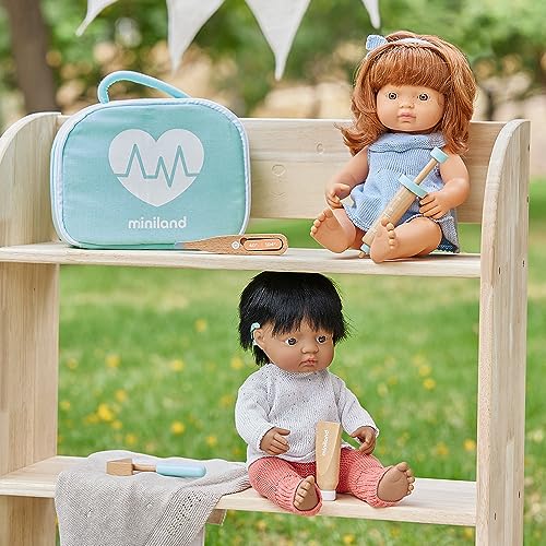 Miniland Doll Wooden Care Set - Quality, ECO, Imaginative