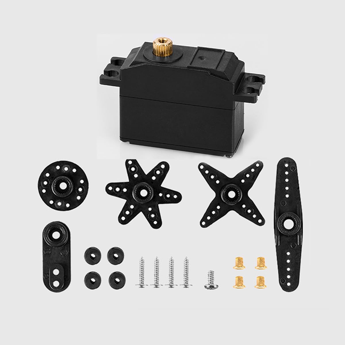 GOTECK 2PCS D9257MG 25g Full Metal Gear Digital Servo,for Trex 450 500 RC Helicopter Airplane Fixed-Wing