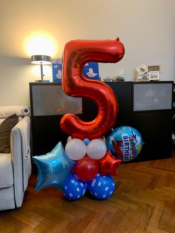 25 Balloon Number, Red Number 25Th Birthday Balloons 40 Inch, 25 Or 52 Years Old Red Birthday Decorations For Men Women, 25Th An