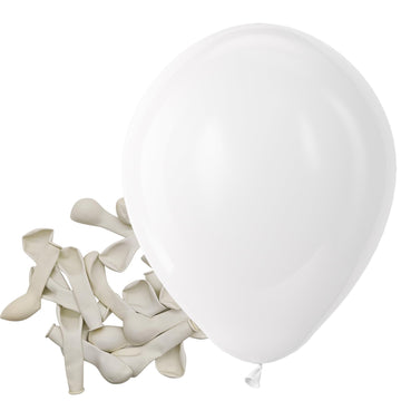 Bezente White Balloons Latex Party Balloons - 150 Pack 5 Inch Matte White Helium Balloons For White Themed Wedding Birthday Baby