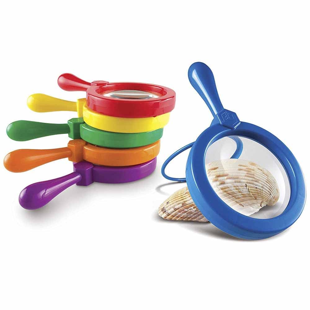 Learning Resources Jumbo Magnifiers - 6 Pieces, Ages 3+ Toddler Learning Toys, Exploration Toys For Kids, Magnifiers For Kids,Back To School Supplies, Teacher Supplies