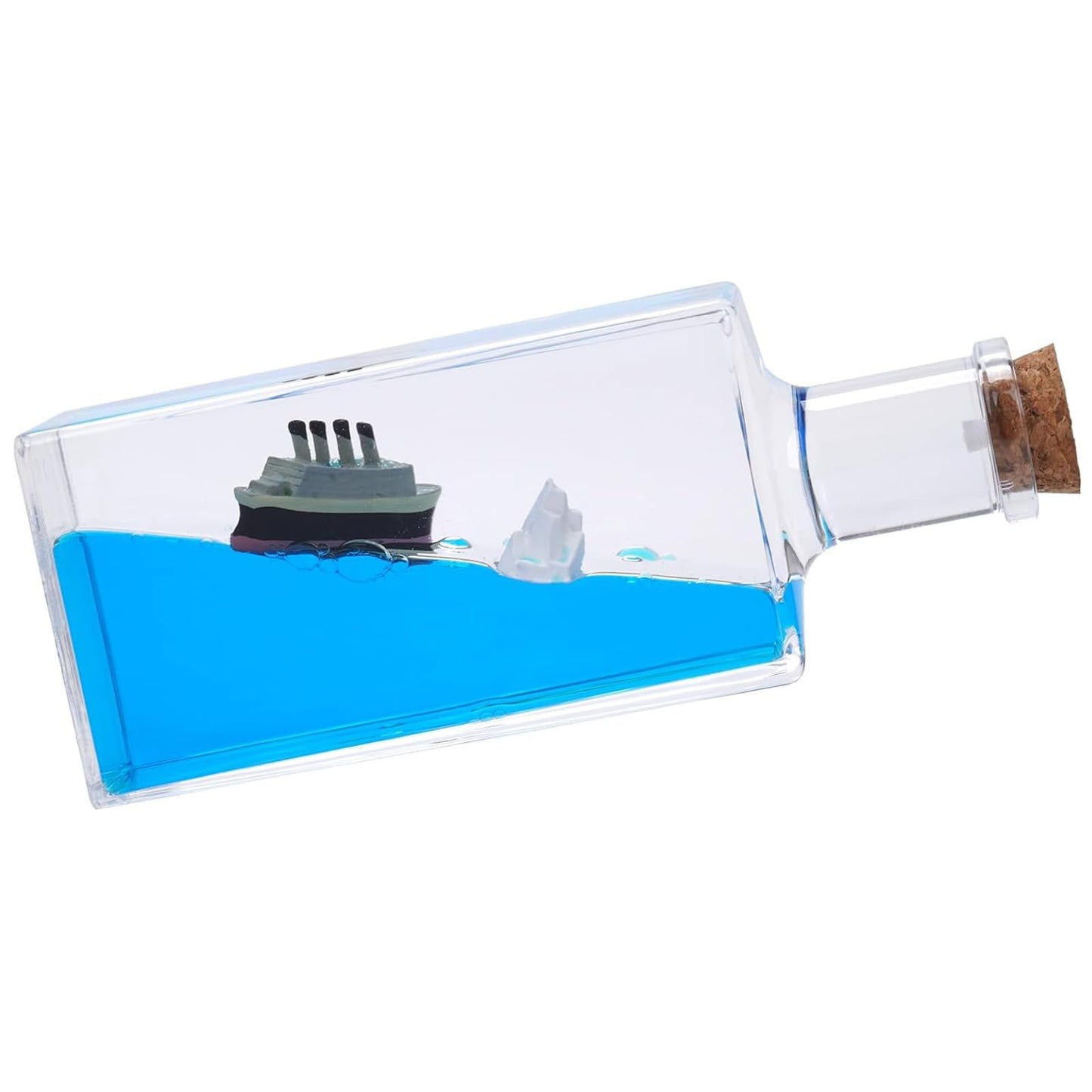 Generic Titanic Cruise Ship Liquid Drift Bottle Decor Unsinkable Titanic Model Boat In A Box Cruise Ship Paperweight Desk Orname