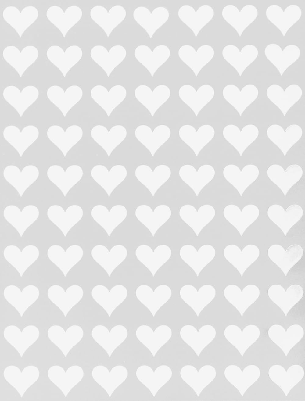 1/2 Inch (0.50) Heart Sticker Bulk Labels Sheets Diy Scrapbooking Stickers For Valentine'S Day, Stationery, Arts & Crafts 13Mm, 7560-Pack (White) By Royal Green
