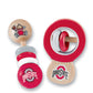 MasterPieces NCAA Ohio State Buckeyes, Natural Wood, Non-Toxic, BPA, Phthalates, & Formaldehyde Free, Baby Rattle, 2 Pack