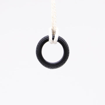 Dollhouse Miniature Tire Swing, Tiny Tire Swing 1 1/8 , With Twine Hanger, For Fairy Garden, Terrarium, Miniature Garden, Or Dol