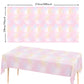 Agltp Pastel Rainbow Tablecloth, Plactic Pastel Table Cloths For Parties Disposable, Rectangle Pink Rainbow Table Cloths For Par