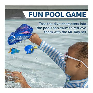 Swimways Disney Finding Dory Mr. Ray'S Dive And Catch Game, Bath Toys And Pool Party Supplies For Kids Ages 5 And Up