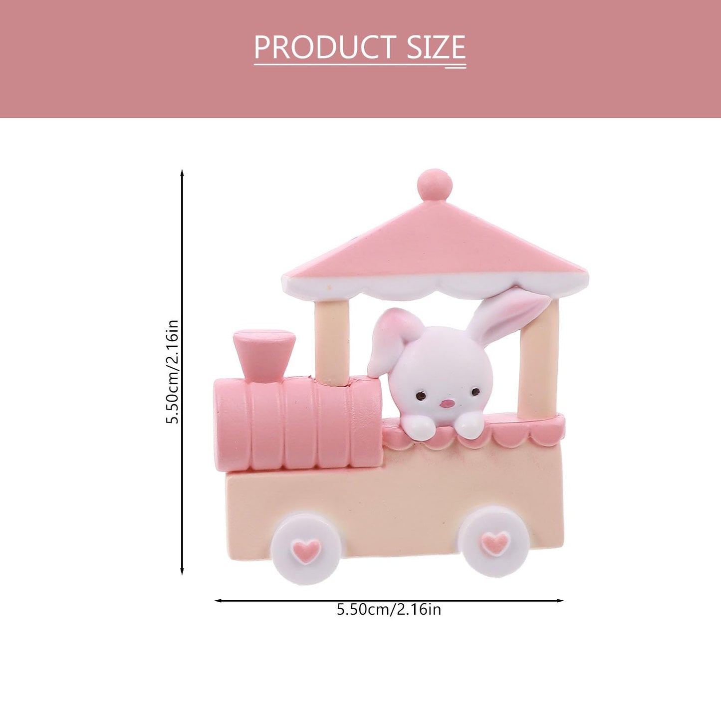 Pretyzoom 3Pcs Mini Train Ornaments Set Mininature Resin Rabbit Decoration Bunny Figurine Bunny Birthday Decorations Easter Bunn