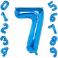 Atpata Funky Blue Number Foil Balloons for Numeric Milestone Parties (40 INCH, 7)