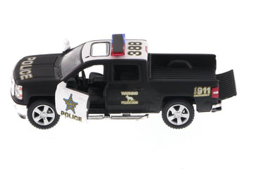 KiNSMART 2014 Chevrolet Silverado LTZ Crew Cab 4x4 1:46 Scale 5 Inch Diecast Metal Model Pick-up Interceptor Truck Police K9 Uni