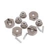GTHELE 12mm Aluminum Wheel Hex Drive Hub Adaptor (4P) & M4 Locknut (4P) RC Model Car Parts