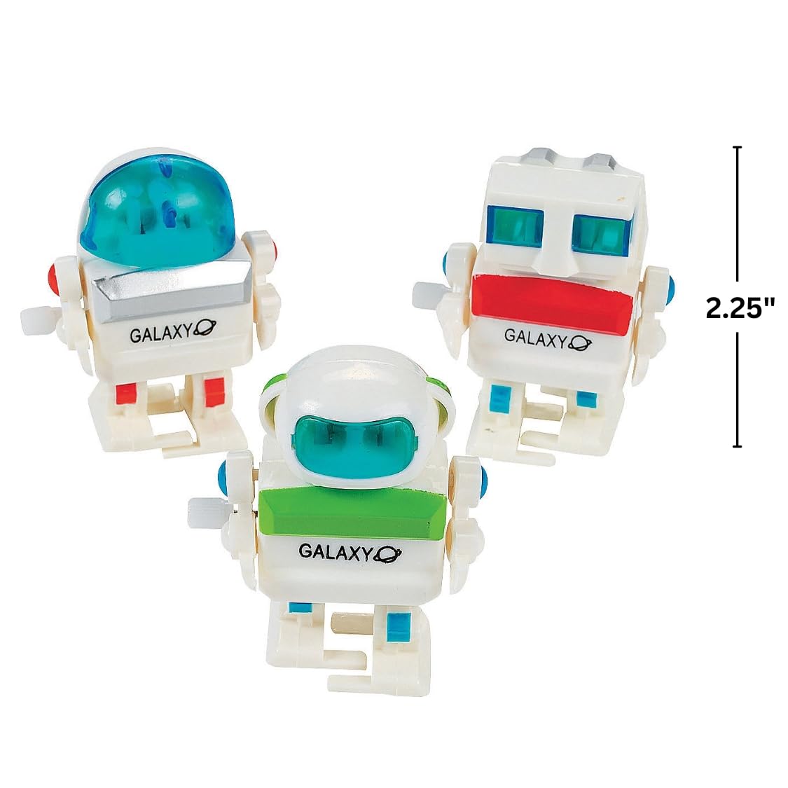 Fun Express Wind-Up Robots (1 Dozen) Party Favors, Party Decorations, Easter Basket Fillers, Stocking Stuffers, Novelty Toys - V