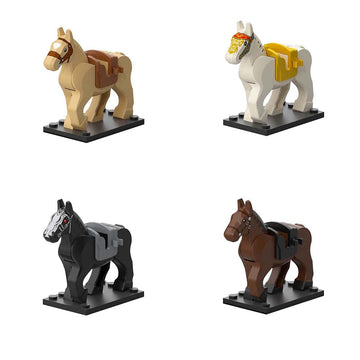 ALiquid Custom Minifigure Horse Set for Lego - 10 Pcs Small, Perfect for Collectors and Creative Play