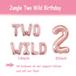 Two Wild Birthday Party Decorations, Jungle Themed Secend Girl Birthday Party Supplies Set Cute Animals Head Balloons And Two Wi