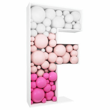 3Ft Tall Mosaic Balloon Frame Letters Big Marquee Light Up Letters Diy Kit For Birthday Party Wedding Backdrop Decor Letter F Pr