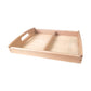 Calandis Montessori Wooden Sorting Tray Two Compartments Toys Holder For Card Display | Toys For Baby