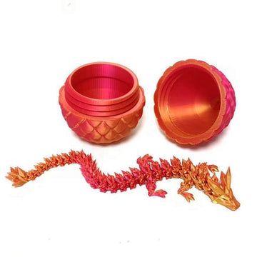Fuisylr 3D Printed Dragon Egg,Dragon Eggs With Dragon Inside,Crystal Dragon Fidget Toys,Full Articulated Dragon Dragon In Egg,Ad