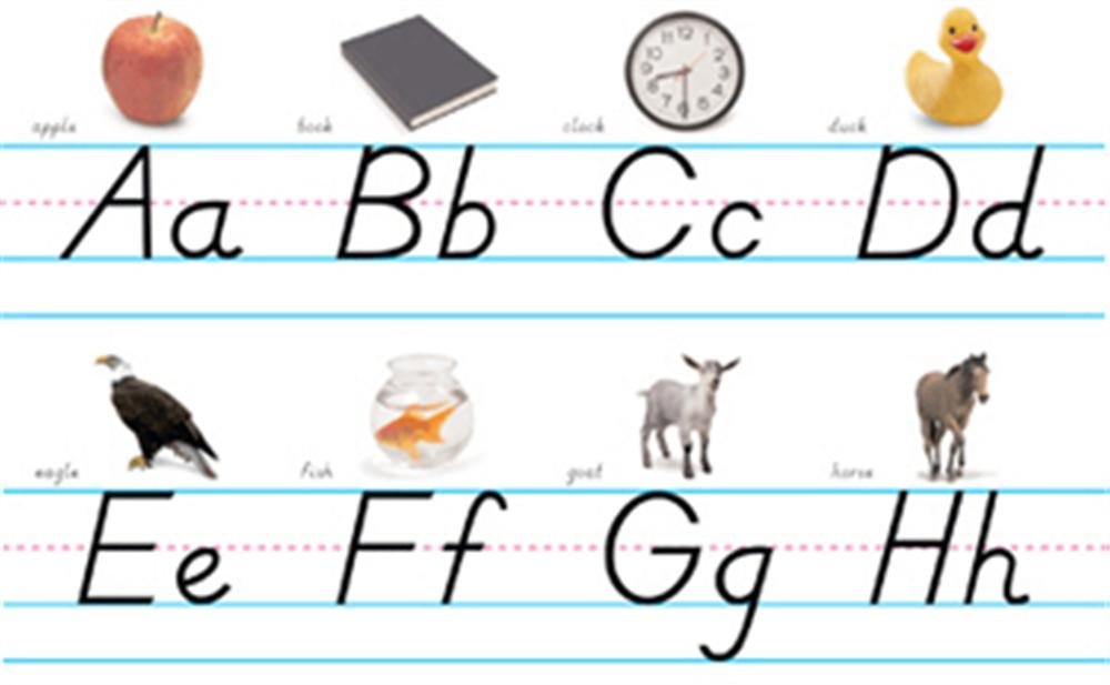 North Star Teacher Resources Modern Manuscript Alphabet Lines Bulletin Board Set - Large, Black, Paper (Model NST9010)