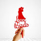 Love Birds Cake Topper Red