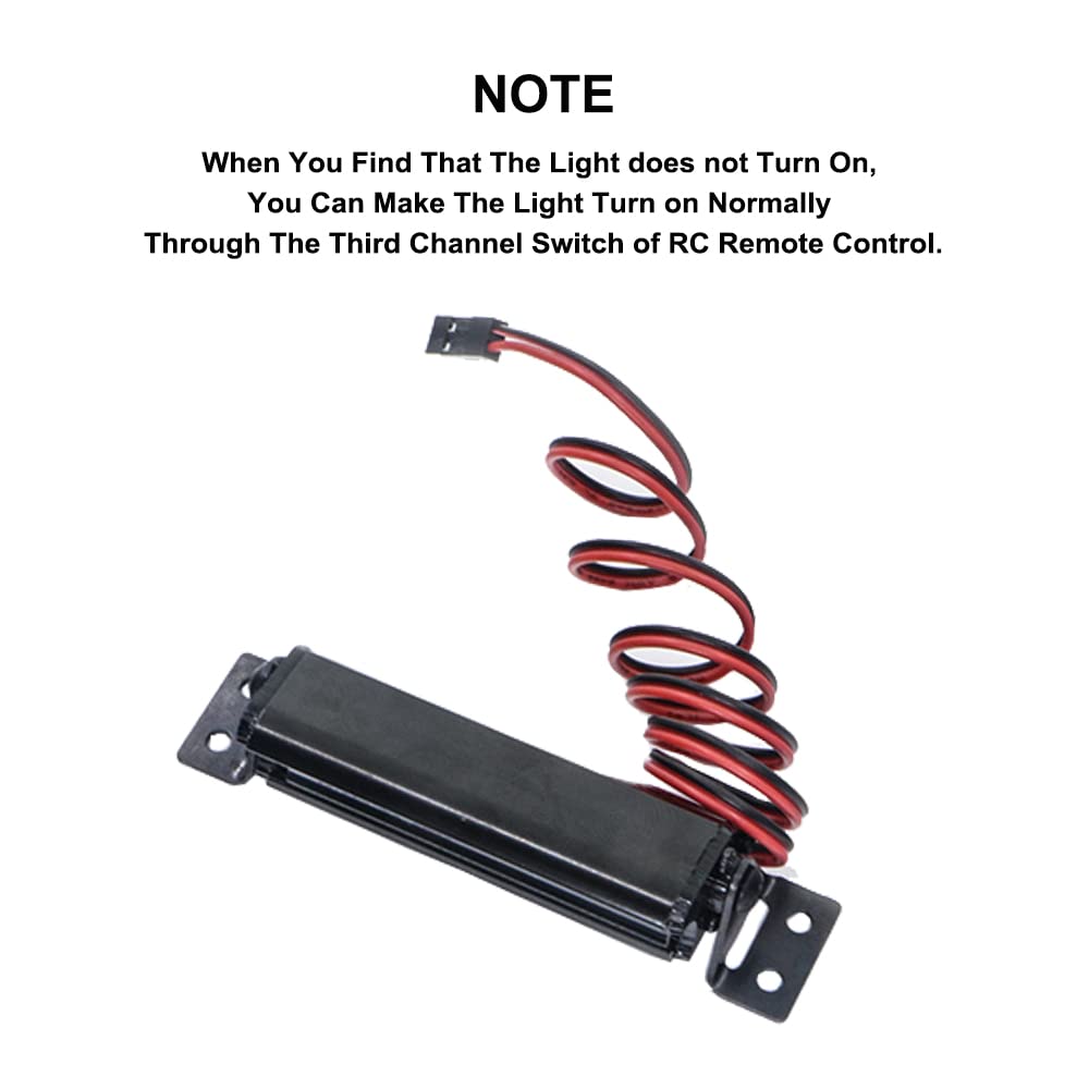 HeyMi RC 12 LED Light Bar Roof Lamp Super Bright Lights for Traxxas TRX-4 SCX10 KM2 CC01 RC4WD D90 90048 RC Crawler 55mm /2.16 i