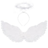 Angel Wings And Halo, Angel Costume Accessories White Fairy For Halloween Outfit, Christmas Eve