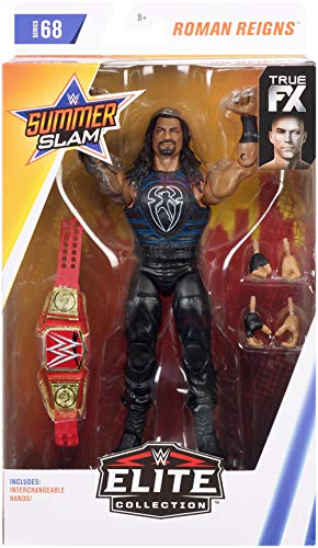 Wwe Roman Reigns Elite Collection Deluxe Action Figure With Realistic Facial Detailing, Iconic Ring Gear & Accessories