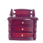 Dollhouse Miniature Twin Bedroom Set in Mahogany