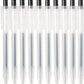MUJI Smooth Gel Ink Ballpoint Pen Set - 10 Pieces, 0.5 mm Nib, Black, Polypropylene