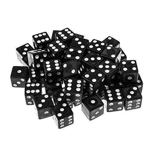 Handy Basics 100 Pack Standard Game Dice 16mm (White)