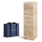 Offelec Large Tumble Tower Game, Giant 54 Wooden Blocks Lawn Yard Games With Carry Bag Outdoor Timber Stacking Game For Hallowee