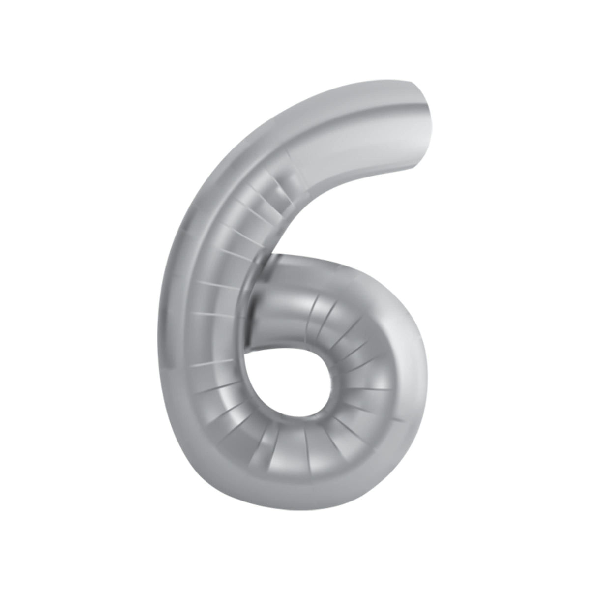 JUST PARTY 16 Inch Silver 6 Number Foil Balloons for Birthday/Anniversary/Bachelorette/Wedding/Farewell & Other Ocassions, Make 