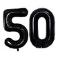 Goer Number 50 Balloons For 50Th Birthday Party Decorations,42 Inch Jumbo Foil Helium Balloons For 50Th Anniversary (Black)