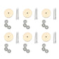 Milisten 20 Set 30Mm Doll Joint Cotter Pin Joints And Fibreboard Discs Wooden Dolls Accessories For Soft Toys Teddy Crafts