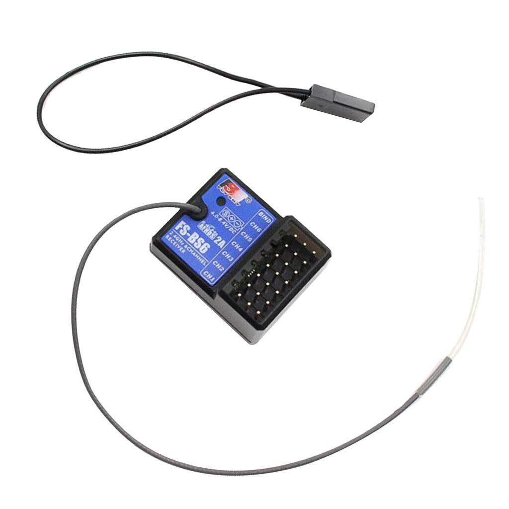 Hobbymate Flysky Fs-Bs6 Receiver For Fs-Gt5 Rc Car Radio Transmitter/Remote Controller, 6 Channels With Gyro Stabilization Syste