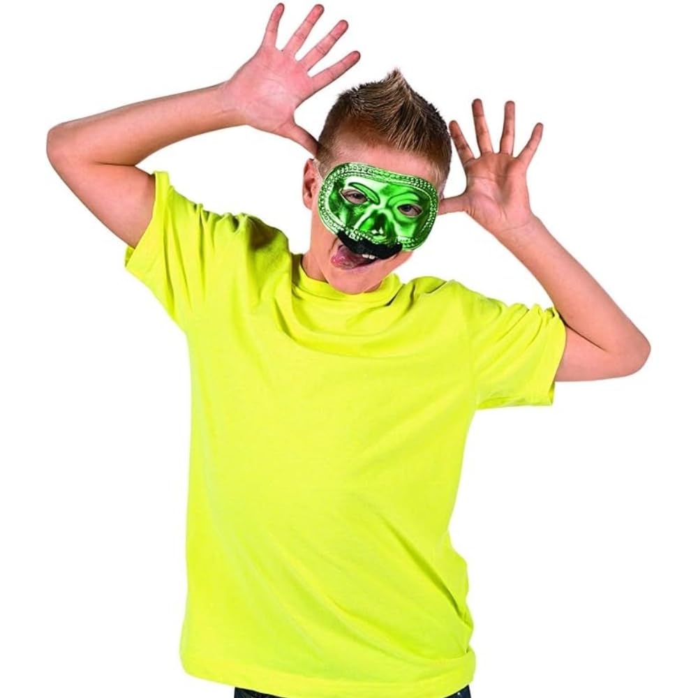 Metallic Half-Masks (24 pieces)-Masquerade Masks, Mardi Gras, Party Supplies